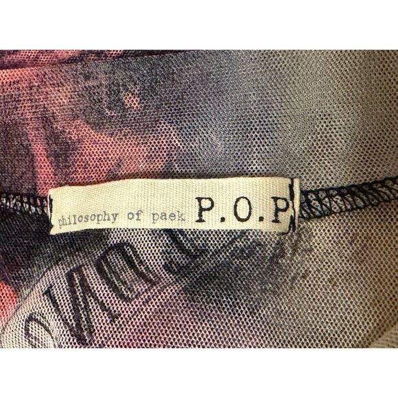 Sheer Mesh Dress M Ruffle Art is Long Renaissance Graphic Baddie Y2K Style USA - Picture 8 of 9